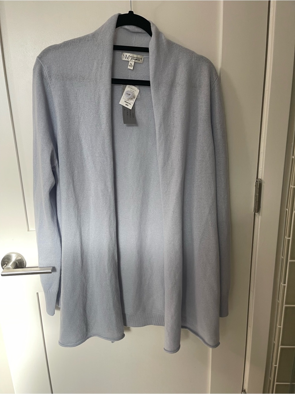 Neiman Marcus Women's Light Blue Open-Front Cardigan Sweater sz XL $248
